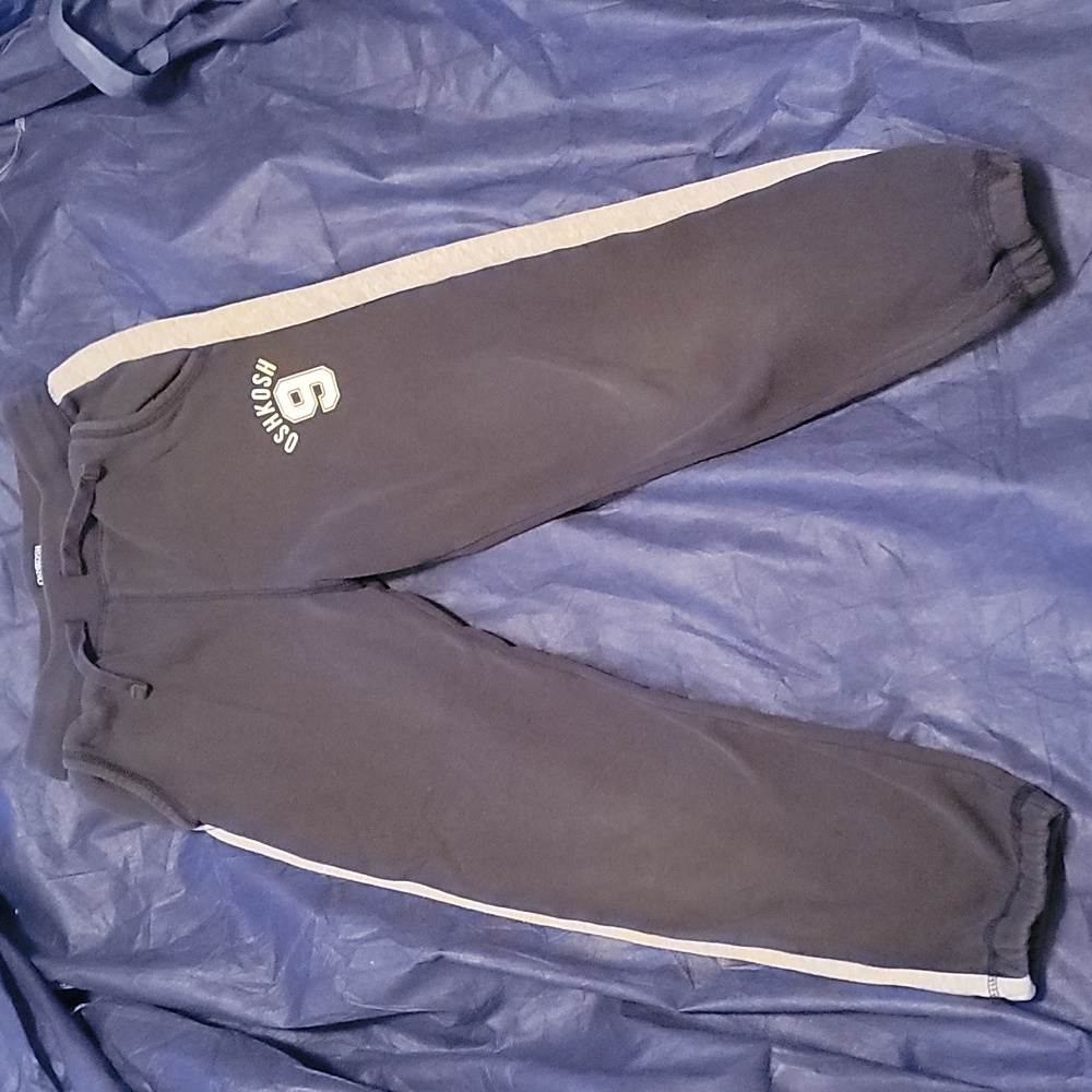 Oshkosh Jogger Lightweight Sweatpants Navy Blue with Gray Stripe Kid's Size 8